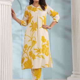 Kaftanize Women Floral Printed Kurta with Trousers-39