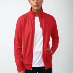 Reebok Red Cotton Slim Fit Sports Jacket-image-72