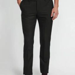 Arrow Green Slim Fit Self Pattern Trousers-picture-26