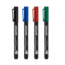 Soni Office Mate 1.09 mm Fine Tip Laundry Marker Permanent, Fade-Resistant & Quick-Drying for Clothes, Bags and Labels, Multicolor (Pack of 4)-image-6