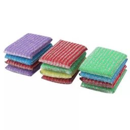 DeoDap Foam & Sponge Assorted Color Scratch Proof Kitchen Scrubber Pad, 2626 (Pack of 12) image 2