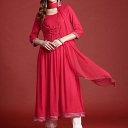Anouk Gotta Patti Anarkali Kurta With Dupatta-picture-28