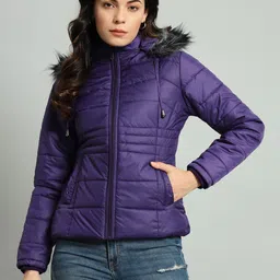 AR-FIT Women Polyester Water Resistant Parka Jacket-image-93