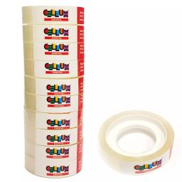 ABRO Essential Transparent Cello Tape for Paper Cardboard 12.7 mm x 18 m Roll (Pack of 12)-image-14