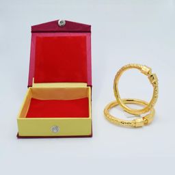 SATTIK Pack of 2 Women Gold-plated Pola Bangle Set-image-133