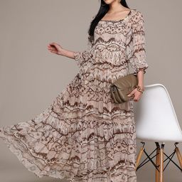 Label Ritu Kumar Print Chiffon Maxi Dress-image-65