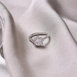 Joker & Witch Folli Flora Silver Solitaire Ring-image-82