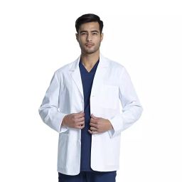 uniformer Long Sleeve Lab Coat Unisex White Suitable For Laboratory, Doctors, Nurse etc.-0