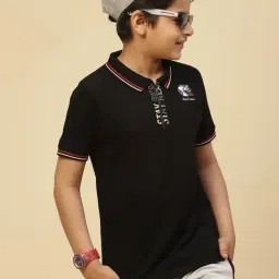 Monte Carlo Boys Black Solid T-Shirt-image-20