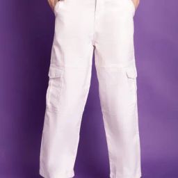 TAG 7 White Cotton Mid Rise Cargo Pants-picture-22