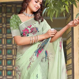 Suha Floral Zari Pure Cotton Saree-picture-32