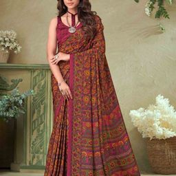Reboot Fashions Ethnic Motifs Pure Crepe Saree-image-78