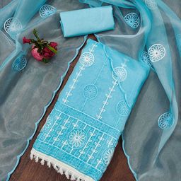 Maroosh Embellished Organza Unstitched Dress Material-image-6