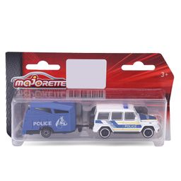 Majorette Die Cast Free Wheel Trailer Assortment Police Jeep - Blue White-16