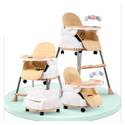 Baybee 4 in 1 Nora Baby High Chair for Kids with Height Adjustable Baby Toddler Feeding Booster Seat with Tray & 5 Point Safety Belt Kids High Chair for Baby - Beige-36