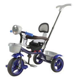 JoyRide Speedo Pro Tricycle Rotating Seat Tricycle with Music and Light Dual Storage Basket -Parental Handle  Footrest Backrest Safety Harness for Kids Boys - Girls Age 2 to 4 Years Tricycle - Blue-image-72