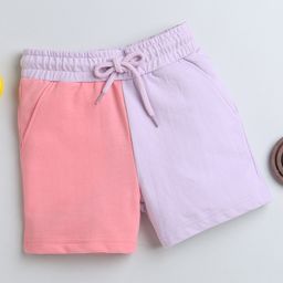 BUMZEE Colour Blocked Shorts - Lavender & Peach-image-65