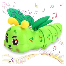 VELLIQUE Baby Crawling Toys Musical Caterpillar Toys For Early Learning Educational Toy Walking Toddler Birthday Gift - Green-picture-20