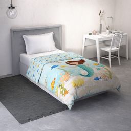 DDecor Blue Reversible Mild Winter Cotton 150 GSM Single Bed Quilt-picture-7