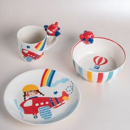 The Wishing Chair Pilot Handpainted Breakfast Set of 3-12