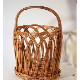 HABEREINDIA Fruit Basket | Storage Baskets | Serving Basket | Fancy Gift Hamper Basket - Medium - Brown-image-56