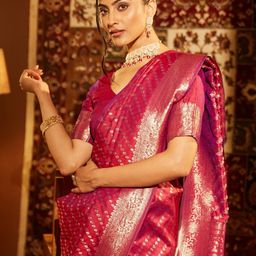 kasee Woven Design Zari Banarasi Saree image 3