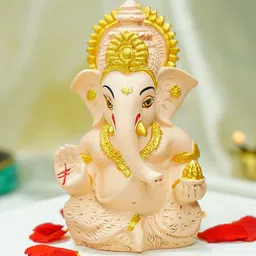 Ekhasa Peach Ganesh Idol Showpiece-44
