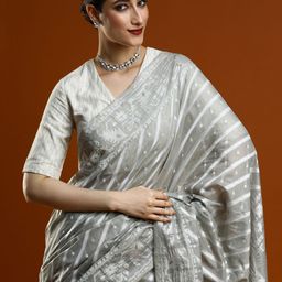 Mitera Women Woven Design Chanderi Saree-image-37
