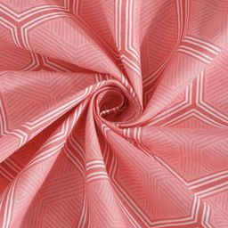 Arrabi Peach-Coloured & White Geometric Printed 8-Seater Table Cover image 2