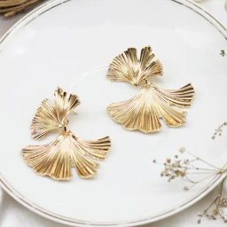 Joker & Witch Organic Golden Stud Earrings-image-26
