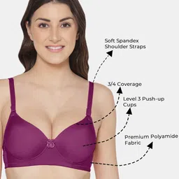 Tweens Pack of 2 Push-Up Medium Coverage Heavily Padded Bra All Day Comfort image 3