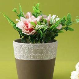 Tayhaa Grey & White Ceramic Planter-image-46