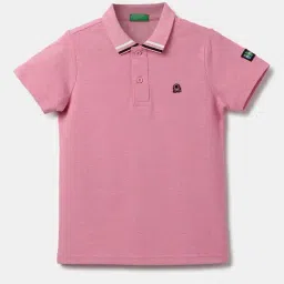 United Colors of Benetton Kids Pink Regular Fit Polo T-Shirt-picture-13