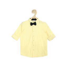 Peter England Kids Yellow Solid Full Sleeves Shirt-image-99