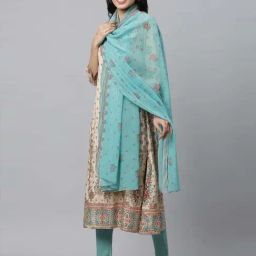 Aurelia Blue Printed Dupatta-46