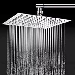 Rigwell Lifetime 6x6 Inch Square Stainless Steel Silver Wall Mount Shower Ultra Slim-12