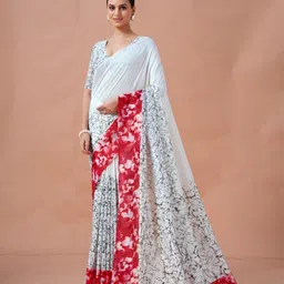 Garden Vareli Abstract Printed Pure Georgette Saree-picture-37