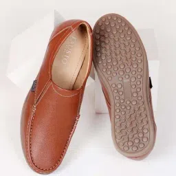 Fausto Men's Tan Casual Loafers-image-79