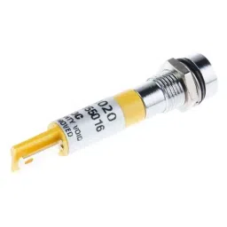 RS PRO Yellow Panel Mount Indicator, Mounting Hole Size 8 mm, Termination Type Solder Tab, IP Rating IP67, Model No 212020 image 3