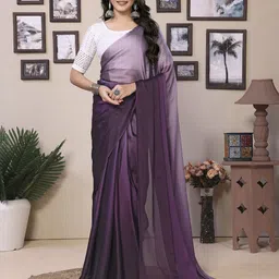 DIVASTRI Ombre Satin Ready to Wear Saree-image-50