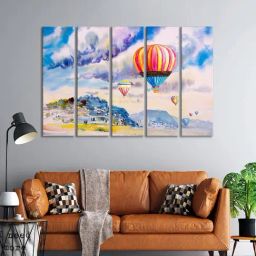 999Store Printed Multicolor MDF 5 Panels Wall Art-17