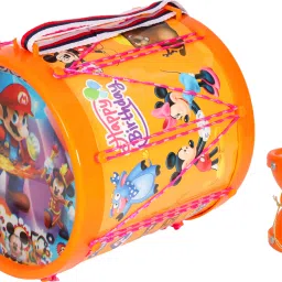 Musical Small Damru(7x8.2cm) with Long Drum(17.4x17.8cm)-44
