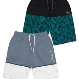 HELLCAT Kids Multi Color Block Shorts (Pack Of 2)-image-129