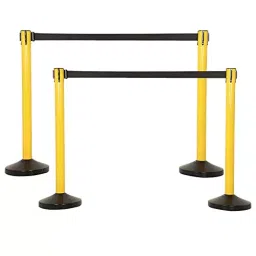 Ladwa Q Manager Barriers for Social Distancing Metal Yellow, LSI - QMY - P4-dr (Set of 4)-7