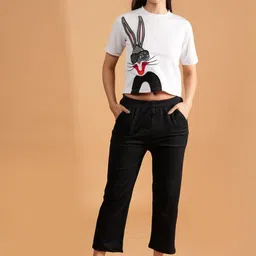 Dreambe Printed Round Neck T-Shirt & Trousers Co-ords-picture-51