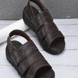Woodland Men's Brown Back Strap Sandals-image-58