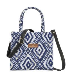 NR by Nidhi Rathi Blue Textured Medium Handbag-45