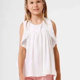 Kate & Oscar Kids White Regular Fit Top-image-37