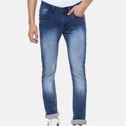 Routeen Men Blue Slim Fit Mid-Rise Clean Look Stretchable Jeans-image-21