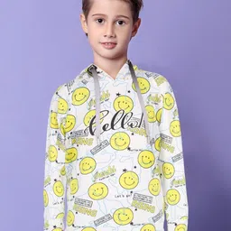 MashUp Boys Printed Hooded Extended Sleeves Applique T-shirt-picture-23